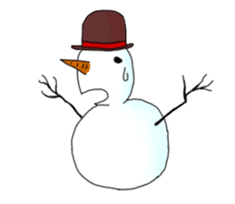 Live with snowman sticker #1563178