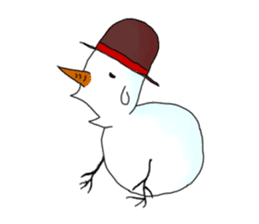 Live with snowman sticker #1563179