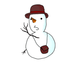 Live with snowman sticker #1563180