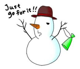 Live with snowman sticker #1563189