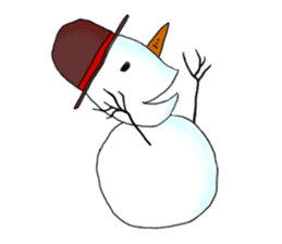 Live with snowman sticker #1563191