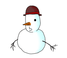 Live with snowman sticker #1563192