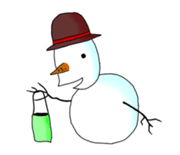Live with snowman sticker #1563194