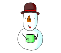 Live with snowman sticker #1563195