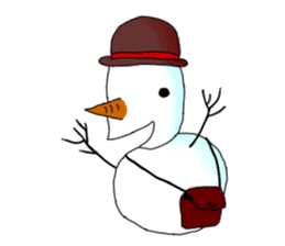 Live with snowman sticker #1563197