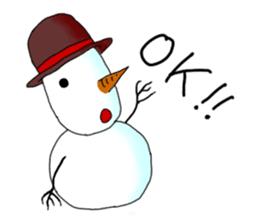 Live with snowman sticker #1563199