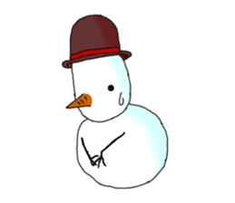 Live with snowman sticker #1563202