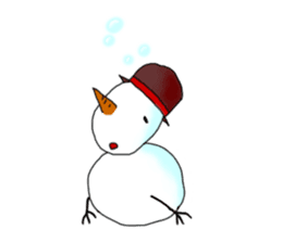 Live with snowman sticker #1563206
