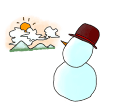Live with snowman sticker #1563210