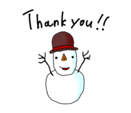 Live with snowman sticker #1563211