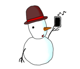 Live with snowman sticker #1563214