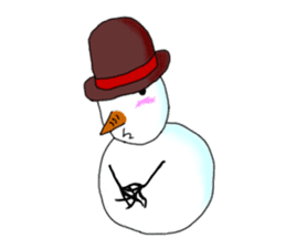 Live with snowman sticker #1563215
