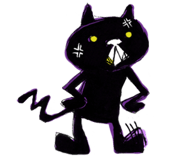 Camouflage cat and black cat sticker #1563820