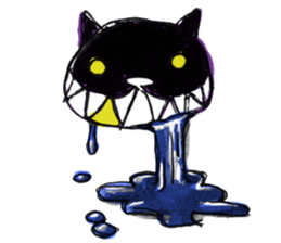 Camouflage cat and black cat sticker #1563824