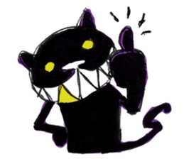 Camouflage cat and black cat sticker #1563829