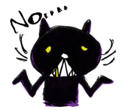 Camouflage cat and black cat sticker #1563830