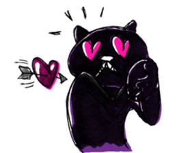 Camouflage cat and black cat sticker #1563832