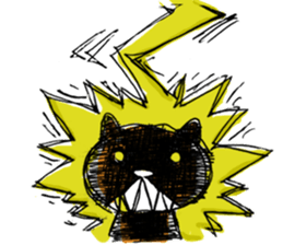 Camouflage cat and black cat sticker #1563833