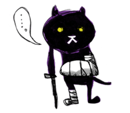 Camouflage cat and black cat sticker #1563834