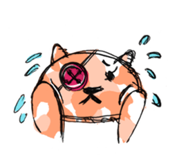 Camouflage cat and black cat sticker #1563838