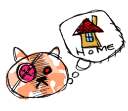 Camouflage cat and black cat sticker #1563847