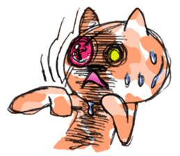 Camouflage cat and black cat sticker #1563848