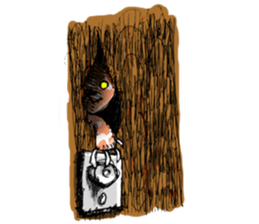 Camouflage cat and black cat sticker #1563851