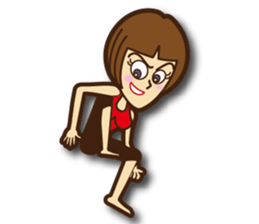Active woman Yoko sticker #1563951