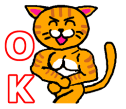 muscle cat revolution English Ver sticker #1564176