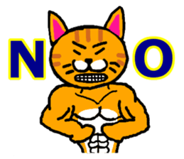 muscle cat revolution English Ver sticker #1564177