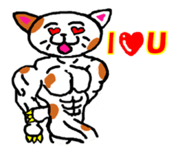muscle cat revolution English Ver sticker #1564186