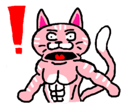 muscle cat revolution English Ver sticker #1564192