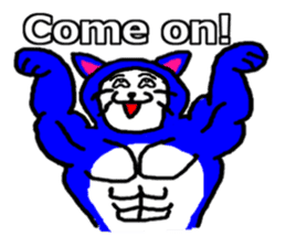 muscle cat revolution English Ver sticker #1564196
