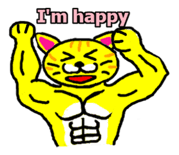 muscle cat revolution English Ver sticker #1564204