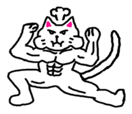 muscle cat revolution English Ver sticker #1564206