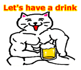 muscle cat revolution English Ver sticker #1564208