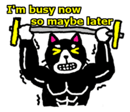 muscle cat revolution English Ver sticker #1564214