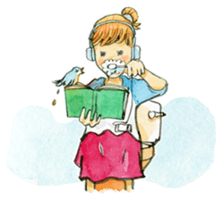 Dinsor & Jibjib : The little artists sticker #1564547