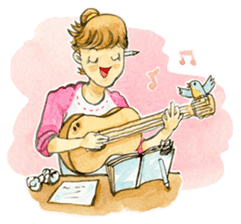 Dinsor & Jibjib : The little artists sticker #1564552