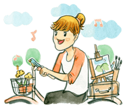 Dinsor & Jibjib : The little artists sticker #1564568