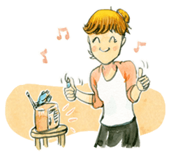 Dinsor & Jibjib : The little artists sticker #1564569