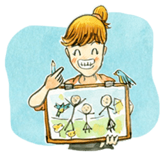 Dinsor & Jibjib : The little artists sticker #1564575