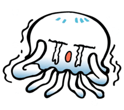 Sea angel and Jellyfish sticker #1565597