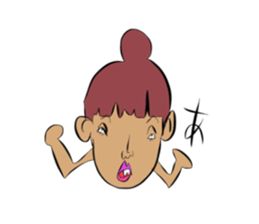 Crazy girl sticker #1565962