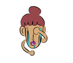 Crazy girl sticker #1565971