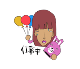 Crazy girl sticker #1565972