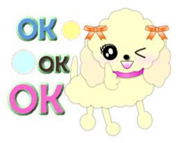 toy poodle "LUNLUN"1 sticker #1569297