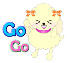 toy poodle "LUNLUN"1 sticker #1569306