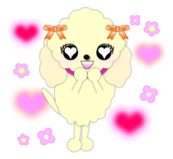 toy poodle "LUNLUN"1 sticker #1569307