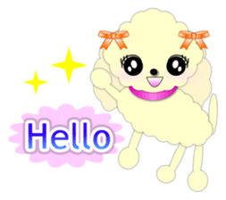 toy poodle "LUNLUN"1 sticker #1569314